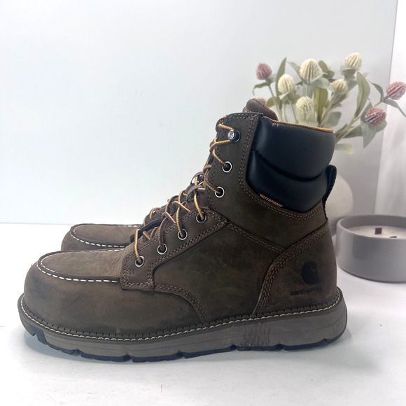 Carhartt Millbrook 6" Waterproof Moc Toe Wedge Boot Composite Toe Men’s US 9M - Picture 1 of 7